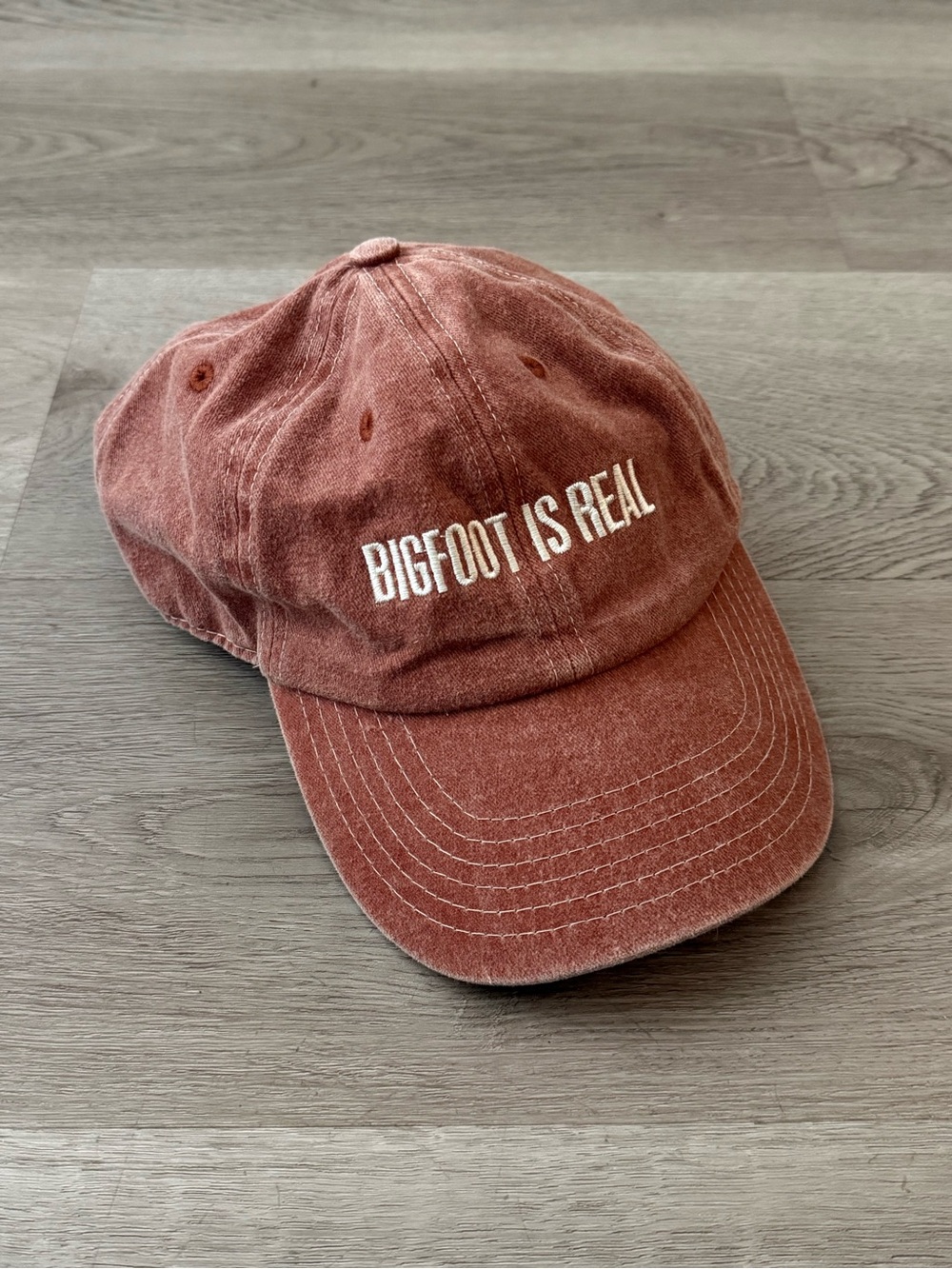 Primitives by Kathy Rust Red 'BIGFOOT IS REAL' Embroidered Baseball Cap